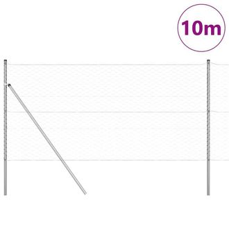 Berkfield Home Hexagon Fence 1.2x10 m Galvanised Steel in Silver
