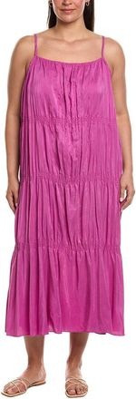 Eileen Fisher Smocked Silk Dress