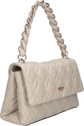 Guess Tassen, Dames, Wit, ONE Size, Leer, Maxine Flap Crossbody
