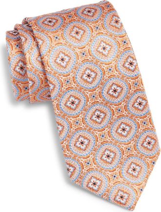 Nordstrom Medallion Silk Tie in Orange at Nordstrom