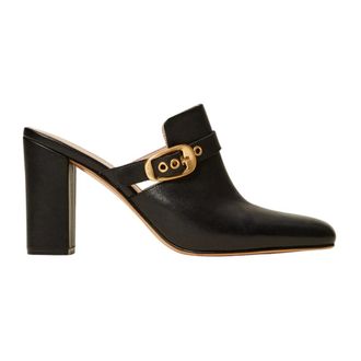 Twinset Heeled Mules, female, Black, Size: 10 US Buckle Leather Mules