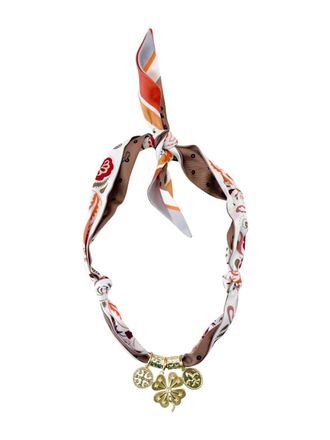 Gemelli Womens Charm Scarf Necklace In Autumn Multi