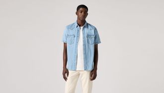 Levi's Classic Standard Fit Western Shirt - Mens - 2XL - Blue