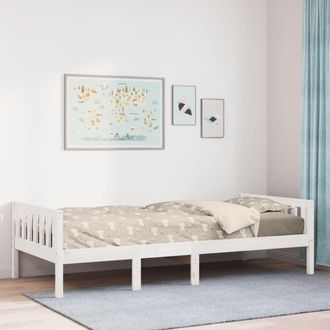 vidaXL Estructura Cama Doble Peque&ntilde;a Sin Colch&oacute;n Madera Maciza Blanco Vidaxl