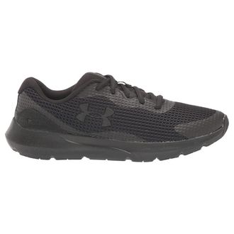 Under Armour Surge 3 Textile Synthetic Womens Low Top Trainers - Black Black - Size:UK 5.5