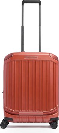 Piquadro Koffers, unisex, Oranje, ONE Size, Katoen, Uitzetbare Harde Cabine Koffer voor 17.3 Laptop