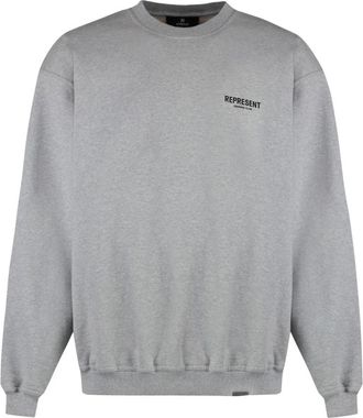Represent Owners Club Crewneck Sweatshirt - Heren - Sweatshirts - Grijs - M - Katoen - Hoodies & sweatvesten