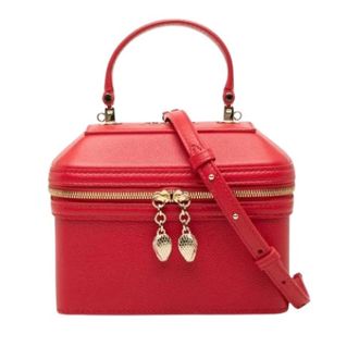 Bulgari Pre-owned Vanity Bag - Dames - Vintage Handtas - Rood - ONE Size - Leer - Vintage
