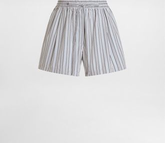 Dolce & Gabbana Striped Poplin Culottes Shorts - Woman Pants And Shorts Multi-colored 38