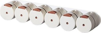 OEM Juego De 6 Cajas Redondas Magn&eacute;ticas De Pl&aacute;stico Para Especias, Ideales Para Almacenar Especias En La Cocina O Para Montar En La Pared