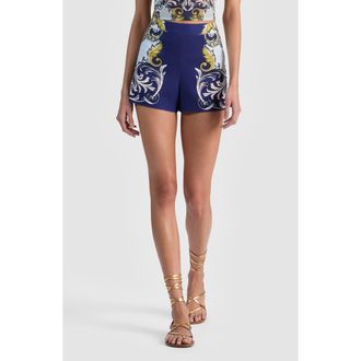 Alice & Olivia Hera Baroque Print Shorts in Antique Scroll at Nordstrom, Size 12