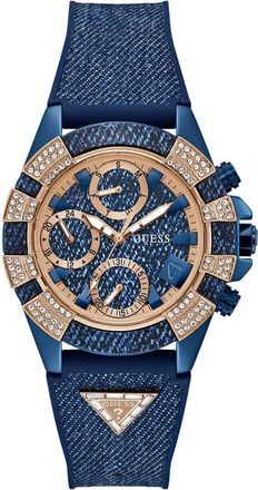 Guess Dames Multifunctioneel Horloge Iconic 40Th Gw 0813L1 Blauw - Dames - Horloges - Blauw - ONE Size - Denim - Accessoires