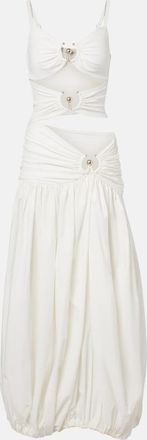 CHRISTOPHER ESBER Orbit cutout ruched jersey maxi dress