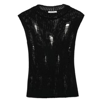 Gauch&egrave;re Dames, Tops, Zwart, Maat: M Katoen