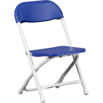 Flash Furniture Kids Blue Plastic Folding Chair