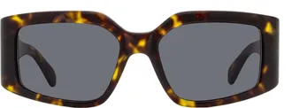 Ferragamo SF1101S Modified Rectangle Sunglasses - Brown