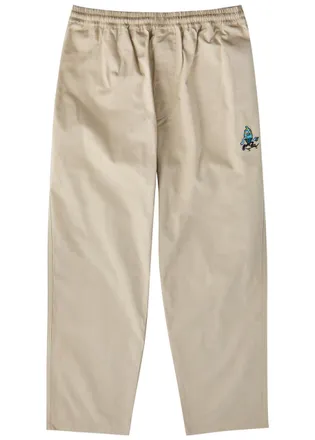 Ice Cream Ice Cream Skate Tapered-leg Cotton Trousers - Beige - XL