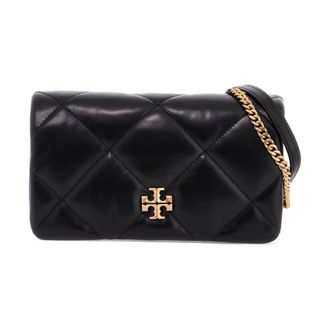 Tory Burch Tory Burch, Shoulder Bags, female, Black, Size: ONE SIZE Quilted Mini Crossbody Bag with Double T Detail