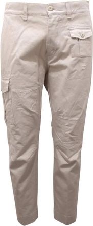 Dondup Slim-fit cargobroek - Heren - Slim Fit Broeken - Grijs - W33 - Katoen - Broeken