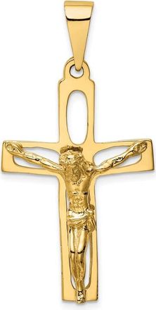 Diamond2Deal 14k Yellow Gold Polished Crucifix Pendant