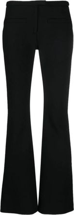 Courr&egrave;ges Zwarte uitlopende cr&ecirc;pe broek - Dames - Wijde Broeken - Zwart - S - Broeken