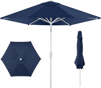 Best Choice Products 7.5ft Patio Umbrella White Pole, Outdoor Market Umbrella Steel Pole