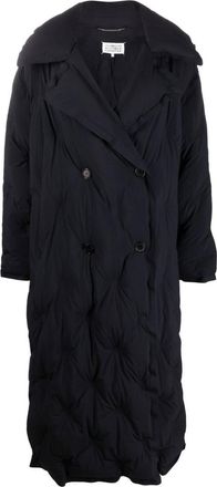 Maison Margiela Black Padded Mid-length Coat