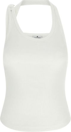 Courrèges White Buckle Tank Top