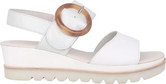 Gabor Witte Damessandaal - Zomercollectie - Dames - Sleehakken - Wit - 44 EU - Schoenen