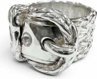 Herm&egrave;s Silver Silver 925 Band Ring (Pre-Owned)