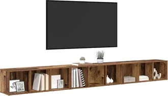 Berkfield Home TV Cabinet 3 pcs Old wood 37 x 35 x 107.5 cm Engineered wood in Brown