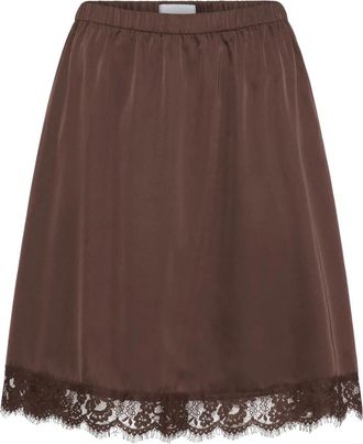 Ichi Midi Rokken - Dames - Korte rokken - Bruin - XL - Rokken