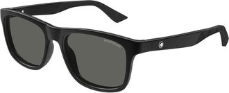 Montblanc MB0432S Polarized 002 Mens Sunglasses Black Size 55