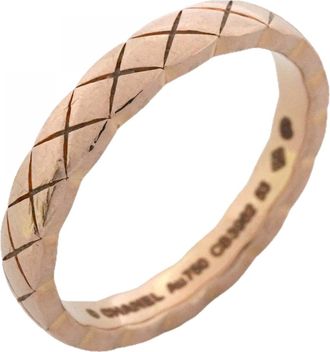 Chanel Pink Gold (18K) Band Ring (Pre-Owned)