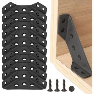 OEM Paquete De 10 Conectores De Esquina Universales Para Muebles - Conectores De Esquina De Acero Inoxidable 304 Con Tornillos, Conector De Esquina Univer