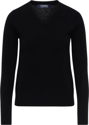 Max Mara Truien & Vesten, Dames, Zwart, XL, Elegante Zwarte Jurk