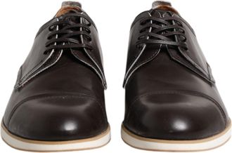 Pollini Leather Derby Lace Up Dress Formal Mens Shoes