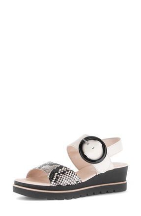 Gabor Quarter Strap Wedge Sandal in Muschel at Nordstrom, Size 10.5Us