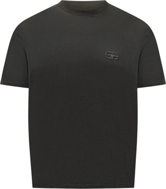 Emporio Armani Black Regular Logo T-Shirt