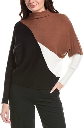 T Tahari Dolman Sleeve Funnel Neck Sweater