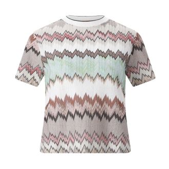 Missoni Round-neck Knitwear, female, Multicolor, Size: S Round-neck Knitwear