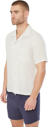 Onia Air Linen Convertible Vacation Shirt in Stone at Nordstrom, Size Xx-Large S