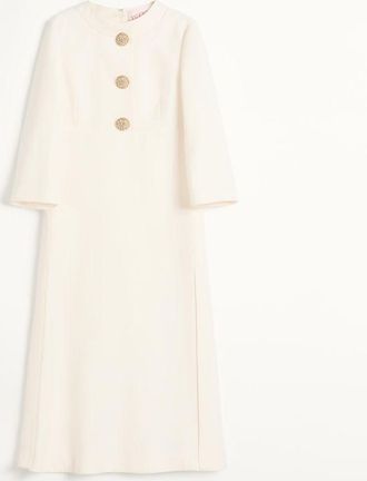 Valentino Abito Midi In Crepe Couture Donna AVORIO 36