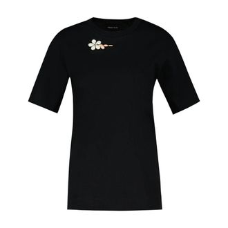 Simone Rocha Embroidered Cotton T-shirt - Black