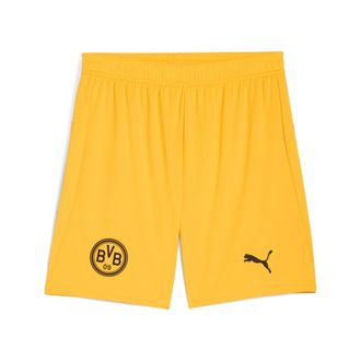Puma Trainingsshorts PUMA BVB SHORTS REPLICA, Damen, Gr. XXL, N-Gr, gelb sizzle, Web, Obermaterial: 100% Polyester, unifarben, regular fit kniefrei, Hosen 