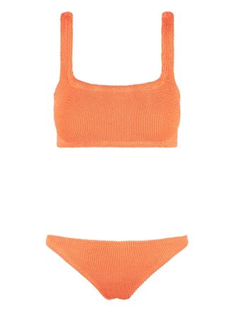 Hunza G Bikini Xandra con effetto stropicciato - Arancione