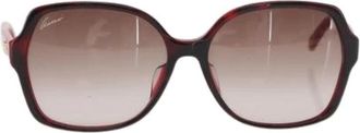 Gucci Pre-owned Accessories, female, Red, Size: ONE SIZE Pre-owned Plastic Sunglasses