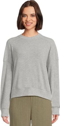 Michael Stars Marty Crew Neck Pullover Womens Sweater Heather Grey : XL (US 10-12), Polyester/Rayon/Spandex