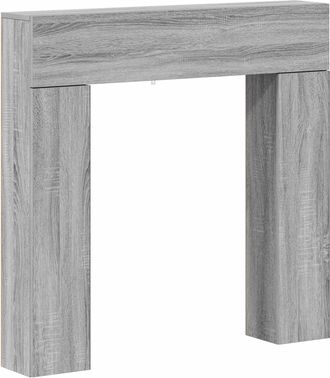 vidaXL Marco De Chimenea Sonoma Gris 102 X 18 X 100,5 Cm Vidaxl