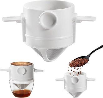 OEM Filtro De Caf&eacute; Reutilizable, Gotero De Caf&eacute; Port&aacute;til, Filtro De Caf&eacute; De Acero Inoxidable, Sin Papel, Viajes, Camping Y Preparaci&oacute;n Manual De Caf&eacute;
